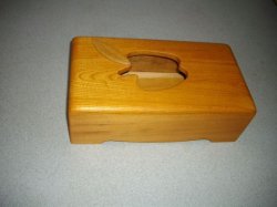 画像1: 木製ティシュケース